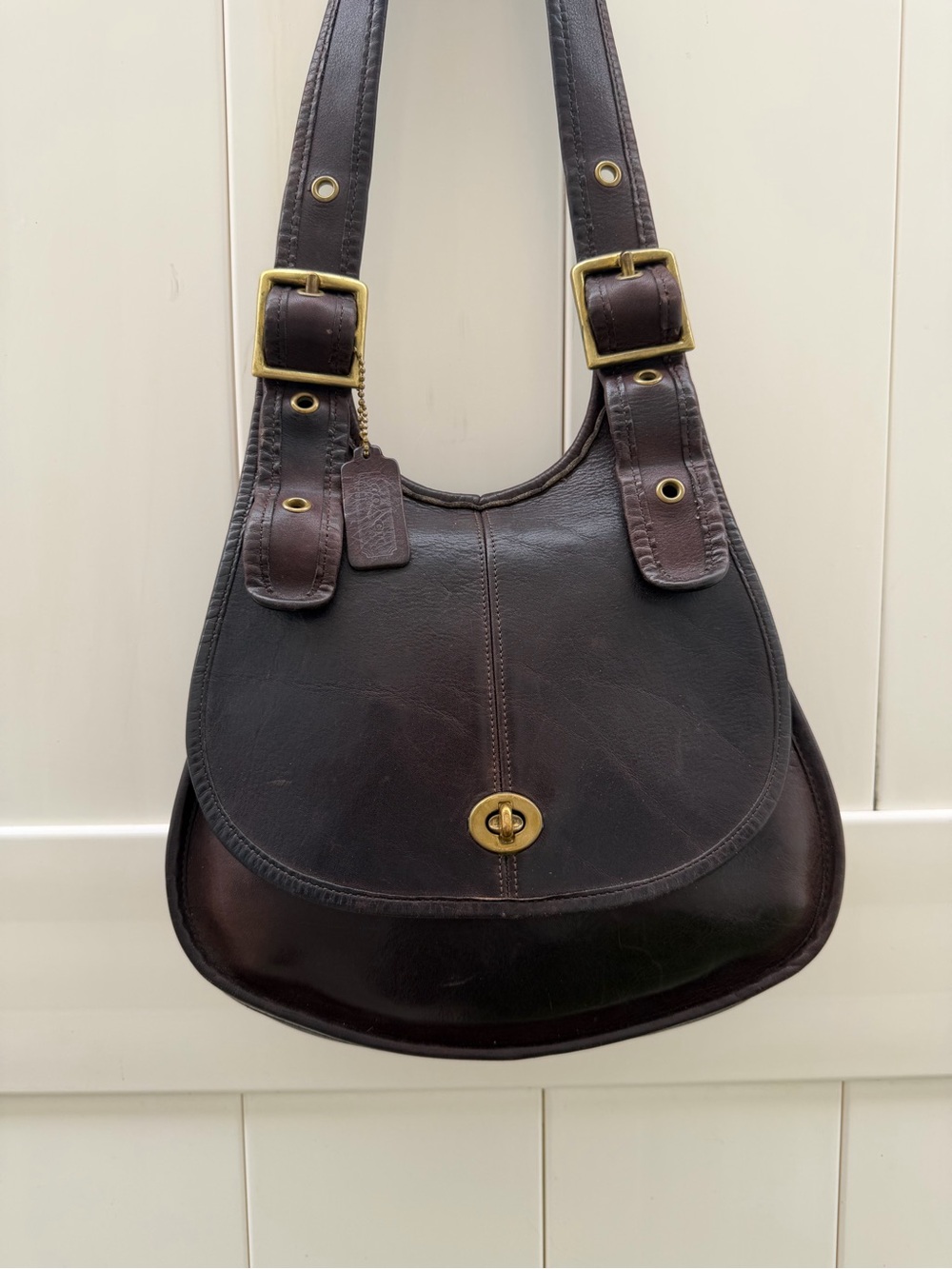 Vintage Coach Crescent 9235 Mocha Brown Pre-Creed 1970s NYC
